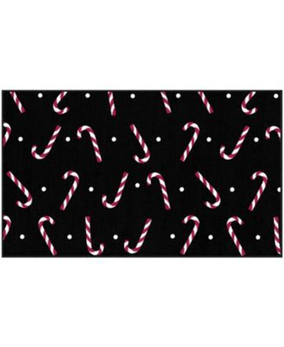 Mohawk Candy Canes Accent Rugs Bedding In Black