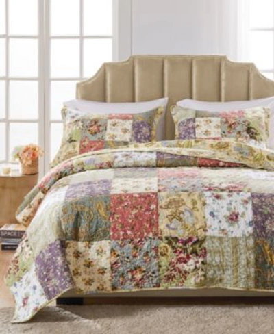 Greenland Home Fashions Blooming Prairie Quilt Set 3 Piece In Multi