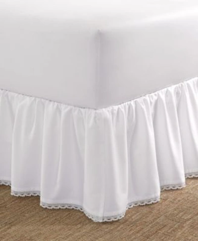 Laura Ashley Crochet Ruffle Bedskirt Bedding In White