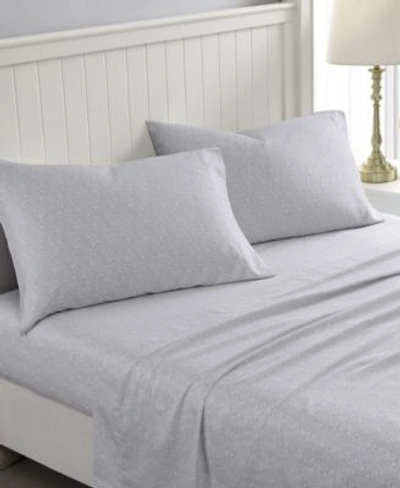 Laura Ashley Bella Cotton Sateen Sheet Sets Bedding In Gray