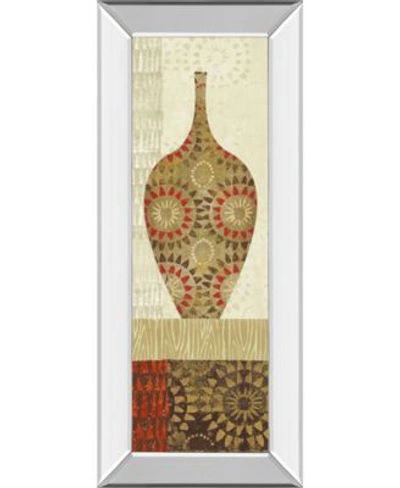 Classy Art Spice Stripe Vessels Panel By Wild Apple Portfolio Mirror Framed Print Wall Art Collection In Tan