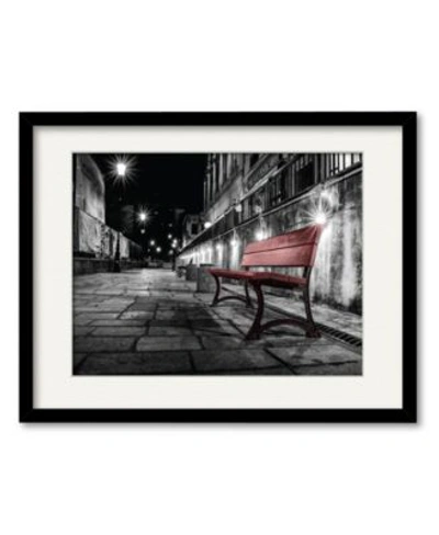 Courtside Market Night Bench Framed Matted Art Collection In Multi