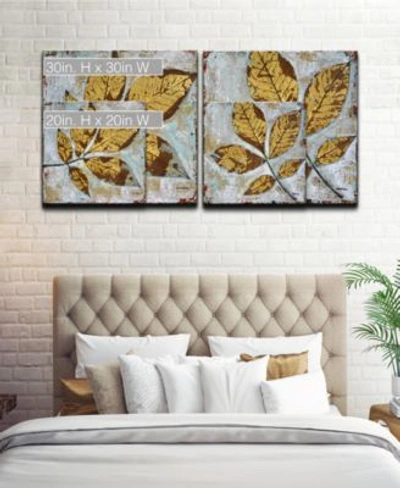 Ready2hangart Gilded Fall Leaves Canvas Wall Art Collection In Multicolor