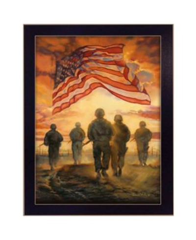 Trendy Decor 4u Bless Americas Heroes By Bonnie Mohr Printed Wall Art Ready To Hang In Multi