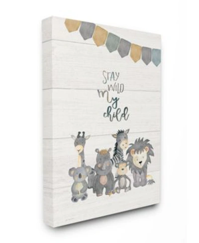 Stupell Industries Stay Wild My Child Animals Art Collection In Multi