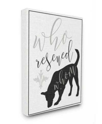 Stupell Industries Who Rescued Whom Dog Typography Art Collection In Multi