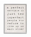 Stupell Industries A Perfect Marriage Gray Framed Texturized Art Collection In Multi
