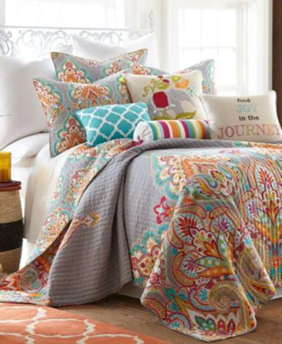 Levtex Marielle Damask Reversible Quilt Sets In Gray