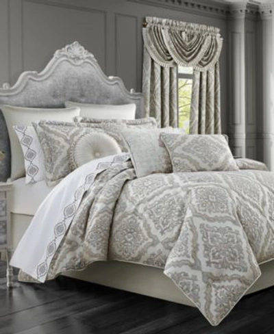 J Queen New York Tabitha Comforter Sets Bedding In Silver-tone