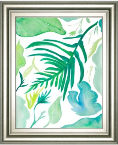 Classy Art Green Water Leaves By Kat Papa Framed Print Wall Art Collection