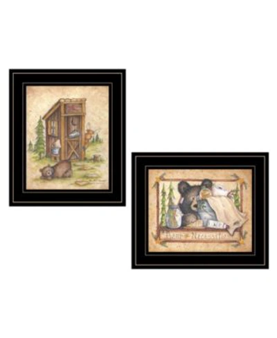 Trendy Decor 4u Bear Still Waiting 2 Piece Vignette By Mary Ann June Frame Collection In Multi