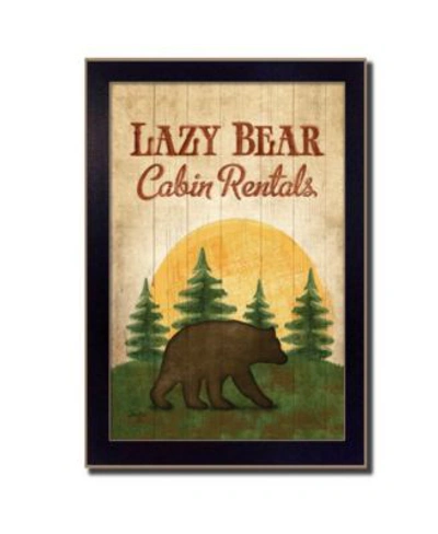 Trendy Decor 4u Lazy Bear By Mollie B. Printed Wall Art Ready To Hang Collection In Multi
