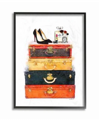 Stupell Industries Luggage Stack Shoes Makeup Wall Art Collection In Multi