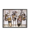 Stupell Industries Musical Trio Abstract Modern Painting Black Framed Giclee Texturized Art Collection By Eric Waugh In Multi-color