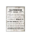 Stupell Industries Bathroom Rules Funny Word Wood Textured Design Gray Farmhouse Rustic Framed Giclee Texturized Art Co In Multi-color