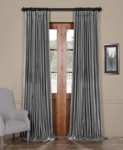 Exclusive Fabrics & Furnishings Exclusive Fabrics Furnishings Blackout Extra Wide Faux Silk Panels In Dark Grey