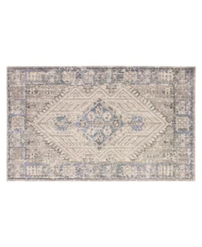 French Connection Logan Colorwashed Kilim Accent Rug Collection Bedding In Grey/blue