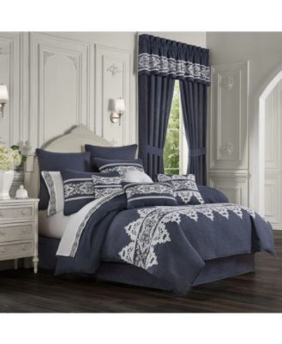 Five Queens Court Shelburne Comforter Sets Bedding In Indigo