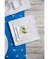 Q Squared Ruffle Square White Melamine Collection