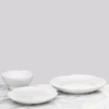 Q Squared Pearl Melamine Collection In White