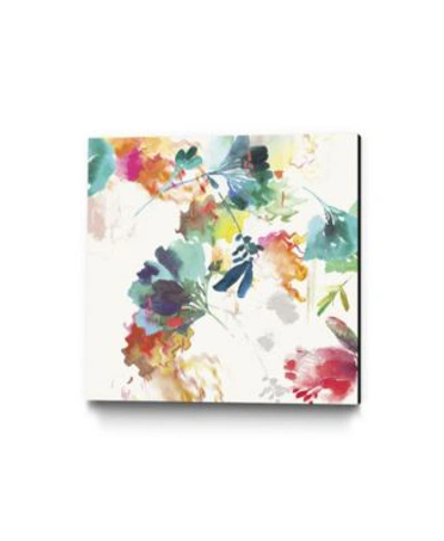 Giant Art Glitchy Floral Ii Museum Mounted Canvas Print In Blue