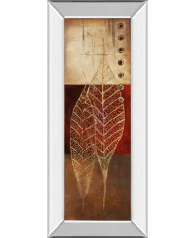 Classy Art Fossil Leaves By Patricia Pinto Mirror Framed Print Wall Art Collection In Red