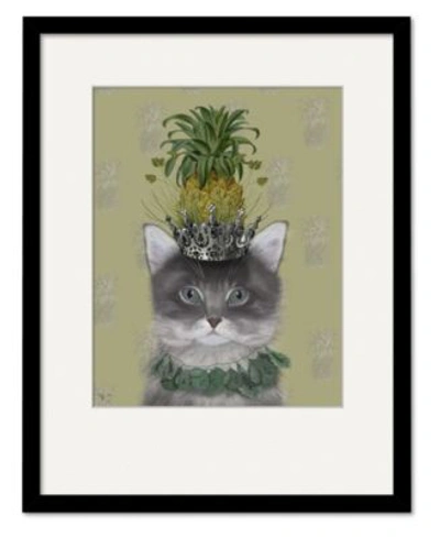 Courtside Market Cat Pineapple Puss Framed Matted Art Collection In Multi