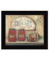 TRENDY DECOR 4U CHERRY JAM BY PAM BRITTON READY TO HANG FRAMED PRINT BLACK FRAME COLLECTION