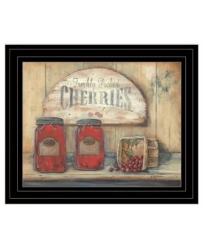 Trendy Decor 4u Cherry Jam By Pam Britton Ready To Hang Framed Print Black Frame Collection In Multi