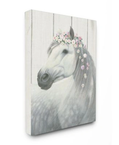Stupell Industries Spirit Stallion Horse With Flower Crown Art Collection In Multi