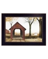 TRENDY DECOR 4U BUCKS COUNTY BRIDGE BY BILLY JACOBS PRINTED WALL ART READY TO HANG BLACK FRAME COLLECTION