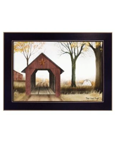 Trendy Decor 4u Bucks County Bridge By Billy Jacobs Printed Wall Art Ready To Hang Black Frame Collection In Multi