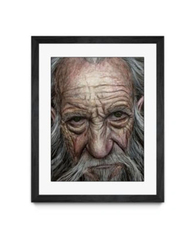 Eyes On Walls Dino Tomic Old Man Chaos Framed Print In Multi
