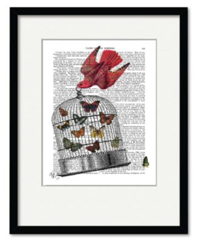 Courtside Market Caged Butterfly Framed Matted Art Collection In Multi