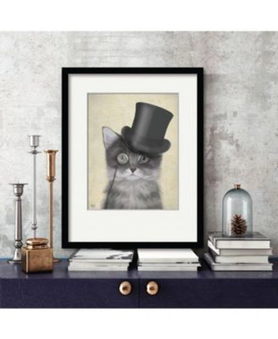 Courtside Market Cat With Top Hat Framed Matted Art Collection In Multi