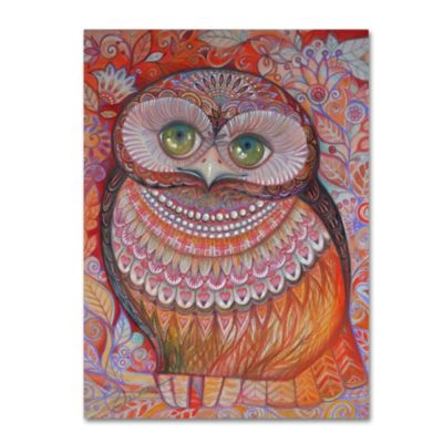 Trademark Global Oxana Ziaka Gold Honew Owl Canvas Art Collection In Multi