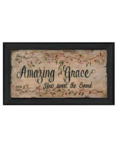 Trendy Decor 4u Amazing Grace By Gail Eads Printed Wall Art Ready To Hang Black Frame Collection In Multi
