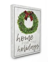STUPELL INDUSTRIES HOME FOR THE HOLIDAYS WREATH BOW CHRISTMAS ART COLLECTION