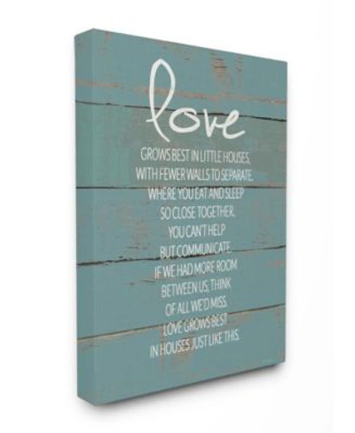 Stupell Industries Love Grows Best In Little Houses Distressed Teal Shiplap Art Collection In Multi