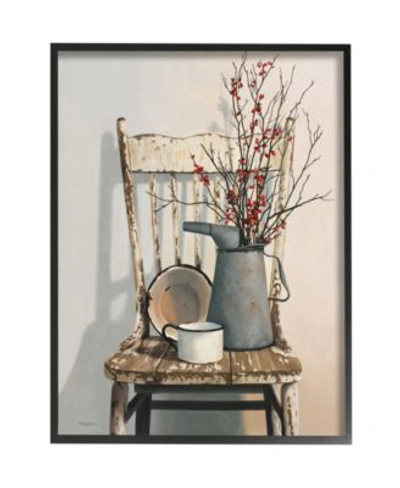 Stupell Industries Retro Rustic Things Neutral Painting Black Framed Giclee Texturized Art Collection By Cecile Baird In Multi-color
