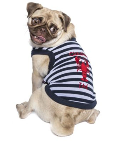 Parisian Pet Lobster Tee Dog T Shirt In Navy