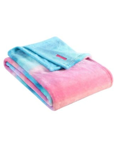 Betsey Johnson Ombre Ultra Soft Plush Blankets Bedding In Mermaid Pink