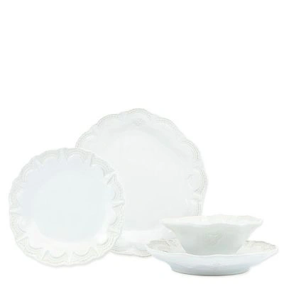 Vietri Incanto Stone Lace Dinnerware Collection In White