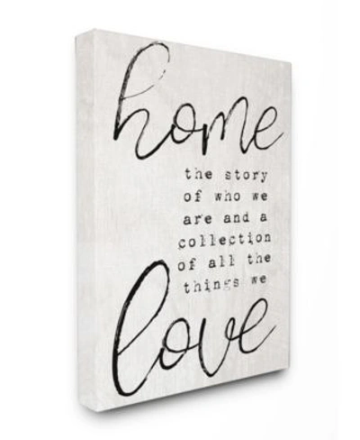 Stupell Industries Home Love Story Of Who We Are Art Collection In Multi