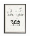 STUPELL INDUSTRIES LOVE YOU TILL THE COWS COME HOME FRAMED GICLEE ART COLLECTION