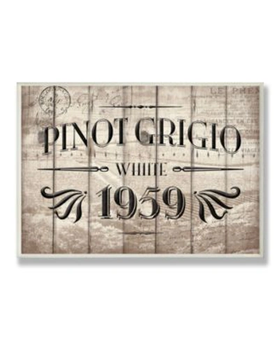 Stupell Industries Home Decor Pinot Grigio Barrel Label Wine Kitchen Wall Art Collection In Multi