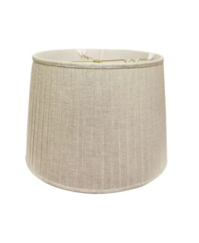 Macy's Cloth Wire Slant Modified Empire Linen Pleat Softback Lampshade Collection In Beige