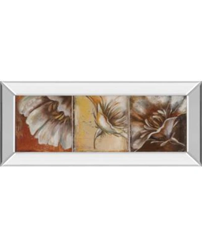 Classy Art The Three Poppies By Patricia Pinto Mirror Framed Print Wall Art Collection In Brown