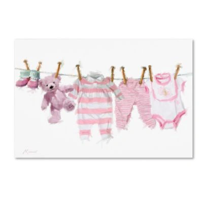 Trademark Global The Macneil Studio Baby Girl Canvas Art Collection In Multi