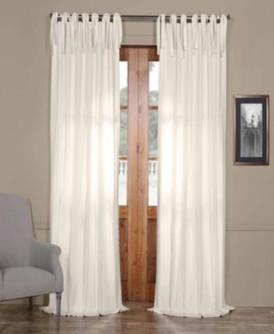 Exclusive Fabrics & Furnishings Exclusive Fabrics Furnishings Tie Top Cotton Curtain Panels In Natural